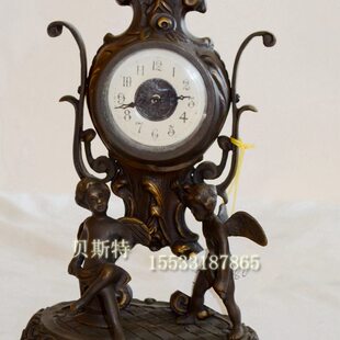 仿古纯铜机械欧式|铜铸钟|机械钟表|铸铜钟座钟|精美工艺摆设装饰