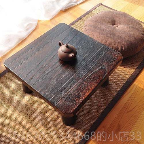 正品日桌式烧桐木约小方桌简榻榻米矮子子小茶几矮桌实木地桌包邮