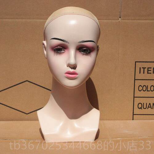正品抽象艺术男模特头假发帽人头型子耳机VR人眼睛展示道具模型人