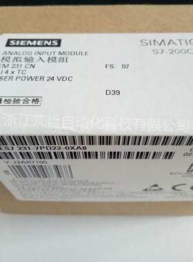 EM231 热电偶模块4输入S7-200CN 6ES7231-7PD22-0XA8/6ES7 231