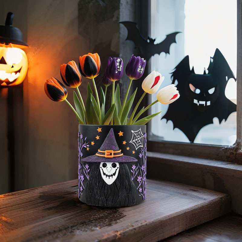 厂家直供万圣节女巫树脂花盆创意家居桌面庭院盆栽种植容器摆件,3C数码配件,摄像机配件,淘宝优惠券,粉丝福利购,淘宝优惠卷