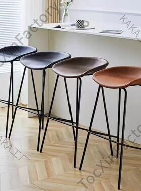 LCP2吧台椅网红北欧奶茶店简约前台接待椅高脚凳酒吧铁艺吧椅