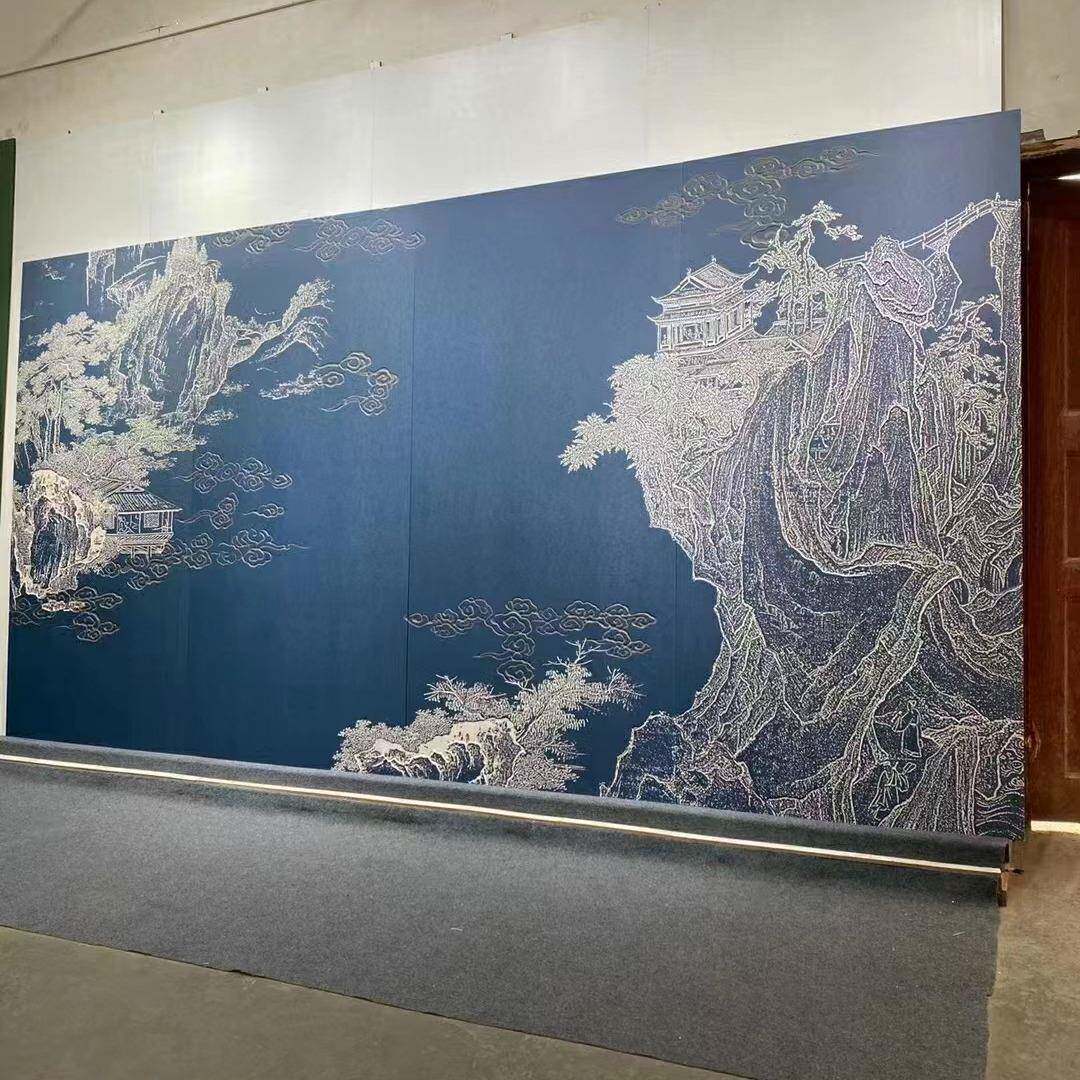 仁龙浮雕割花皮雕现代轻奢家装软包背景墙工程印花硬包销售工厂价