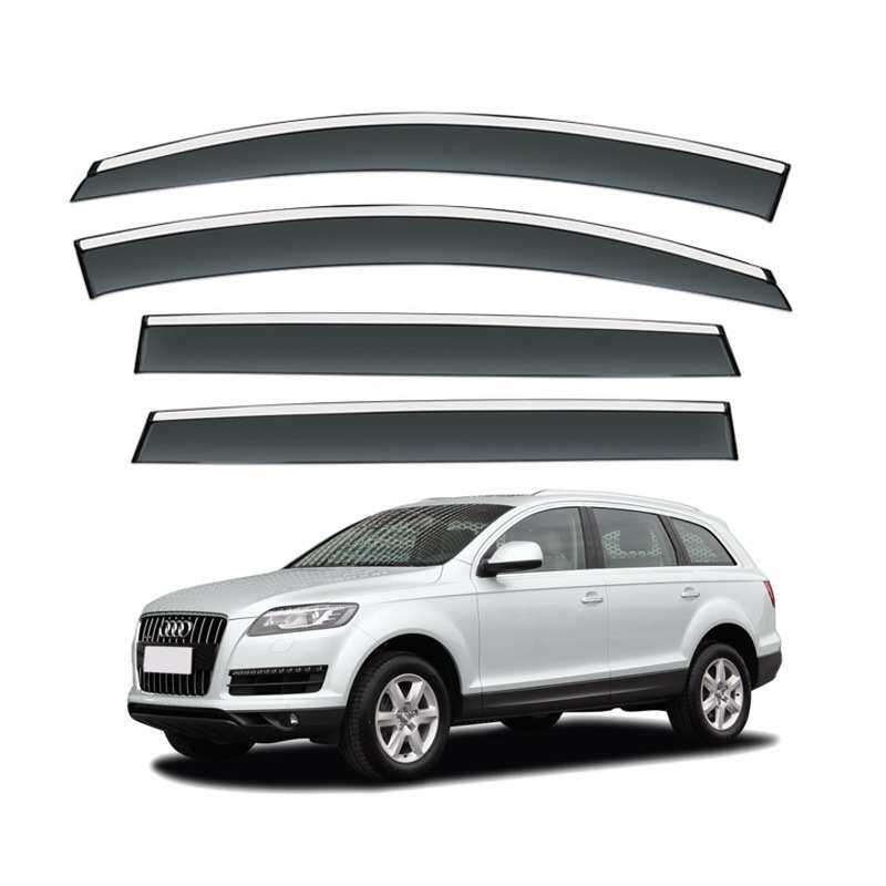适用于奥迪Q7晴雨挡Audi Q7注塑车窗雨眉挡雨板 电镀条/PC不锈钢