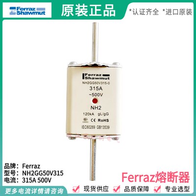 罗兰ferraz shawmut熔断器NH2GG50V315 500V NH2 315A 355A 120KA