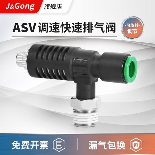 ASV410F-01-06S快速排气节流阀ASV310F-02-08S/ASV510F-03-10S