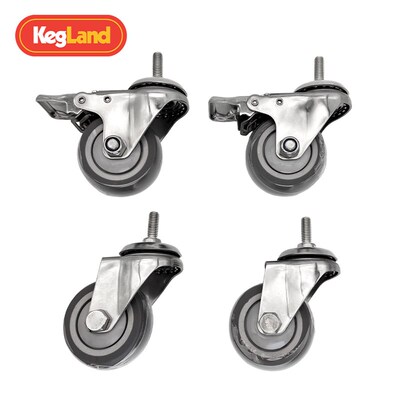 精酿 X3发酵罐配件轮子3英寸重型万向脚轮  KL38386KegLand