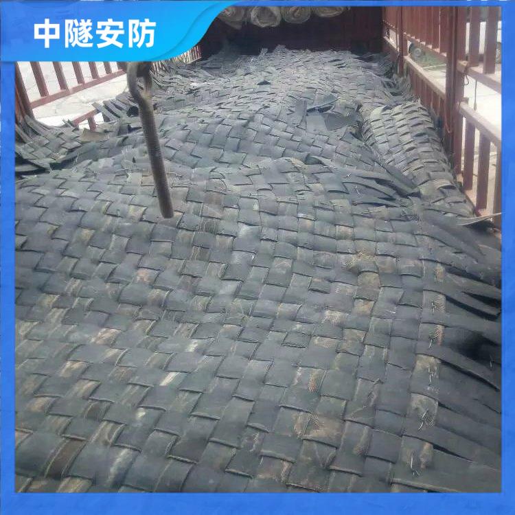 隧道防护工程炮被飞石防护网防爆橡胶网防飞沙走石轮胎橡胶炮被