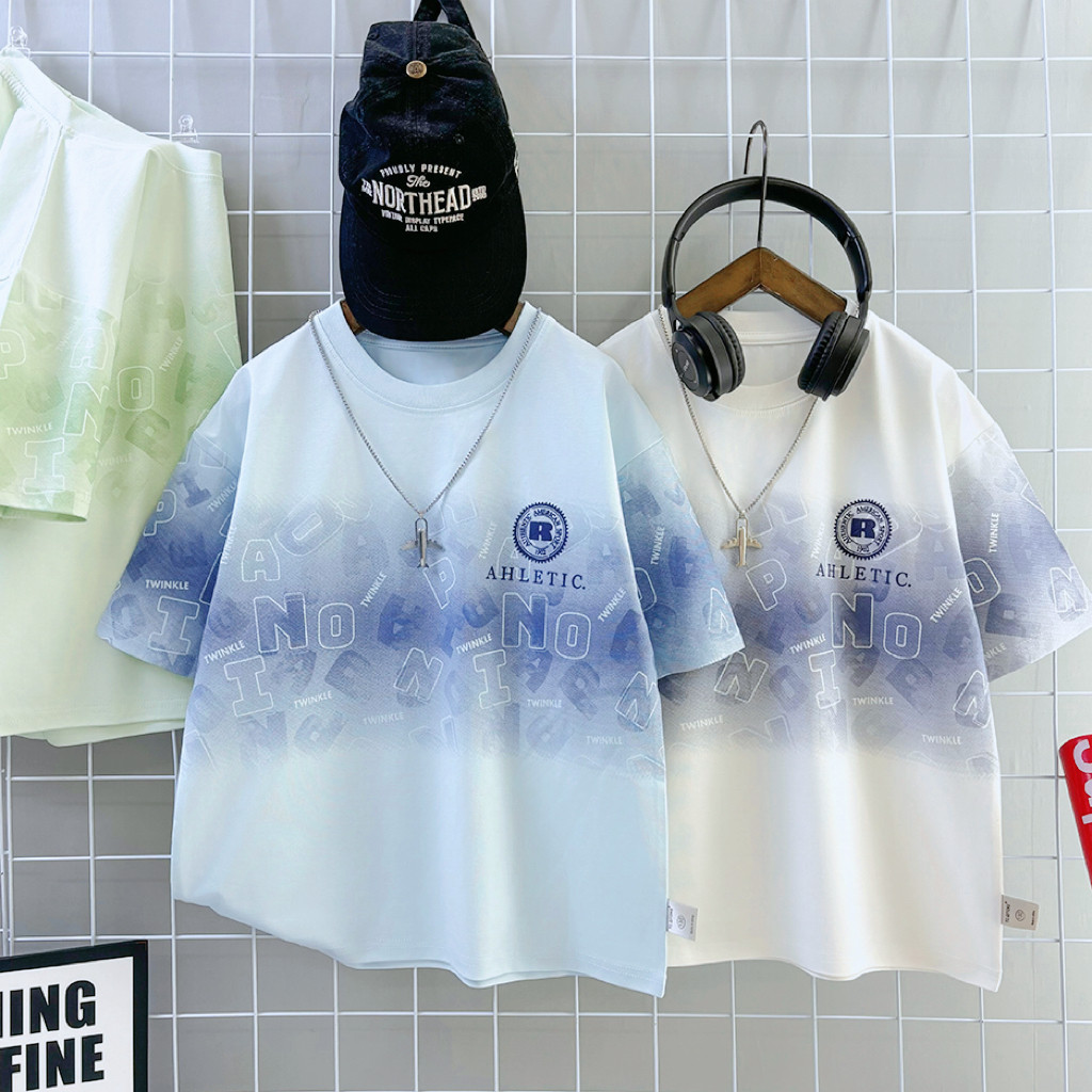 童装儿童吸湿t恤男童夏季2026新款中大童韩版宽松圆领短袖上衣