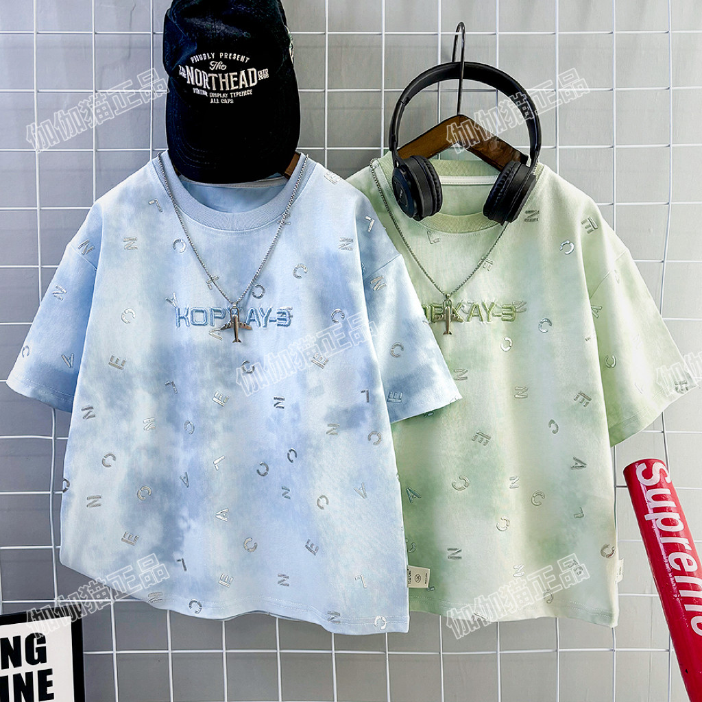 吸湿速干棉男童2026新款短袖中大童夏季童装韩版运动宽松圆领T恤