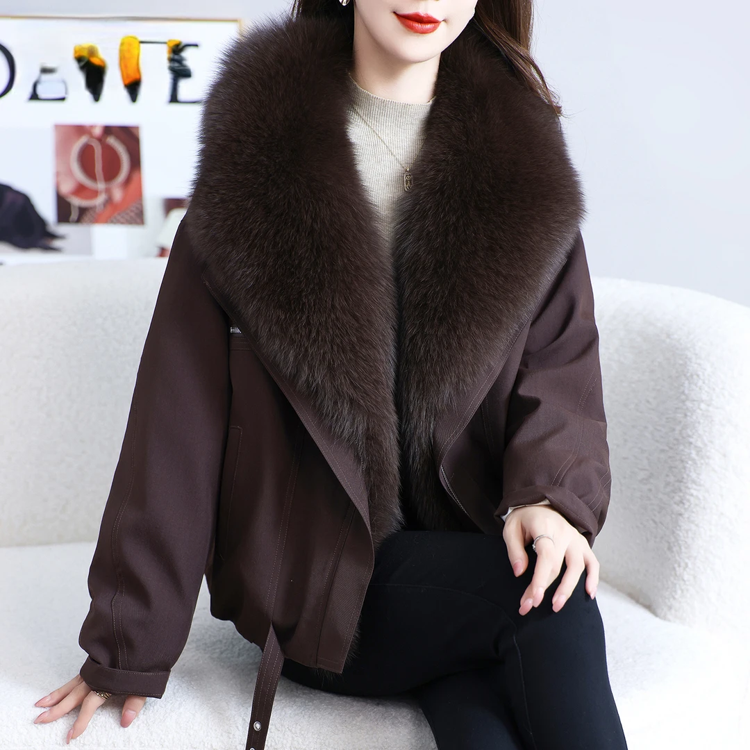 2025秋冬新款气质长袖大码外套3823女装修身收腰