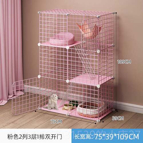 正品猫笼厕子家用室内猫笼别墅大由空间两层猫咪宠物自猫超舍带所