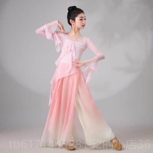正品国儿童古典舞演出服扇子舞伞服舞表演元旦中舞练服飘功逸女童