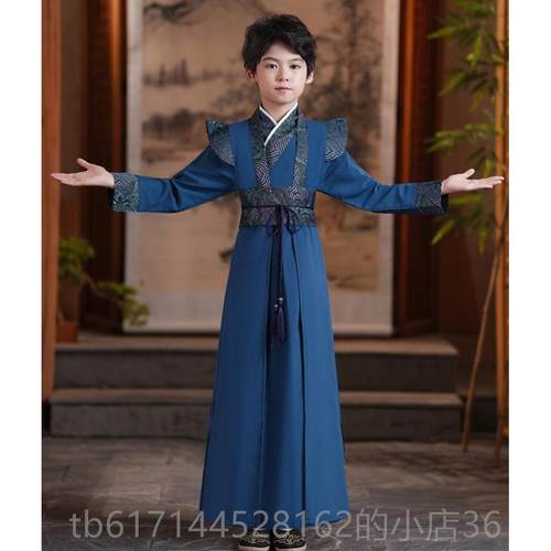 正品男童唐装侠汉服武风秋冬款儿童古制装公子演服出帅气古风明国