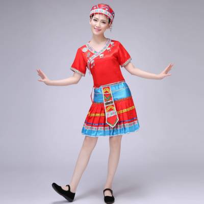 高档采购产品新少数民族服装，表演服装，百裙，成人舞蹈服装苗族
