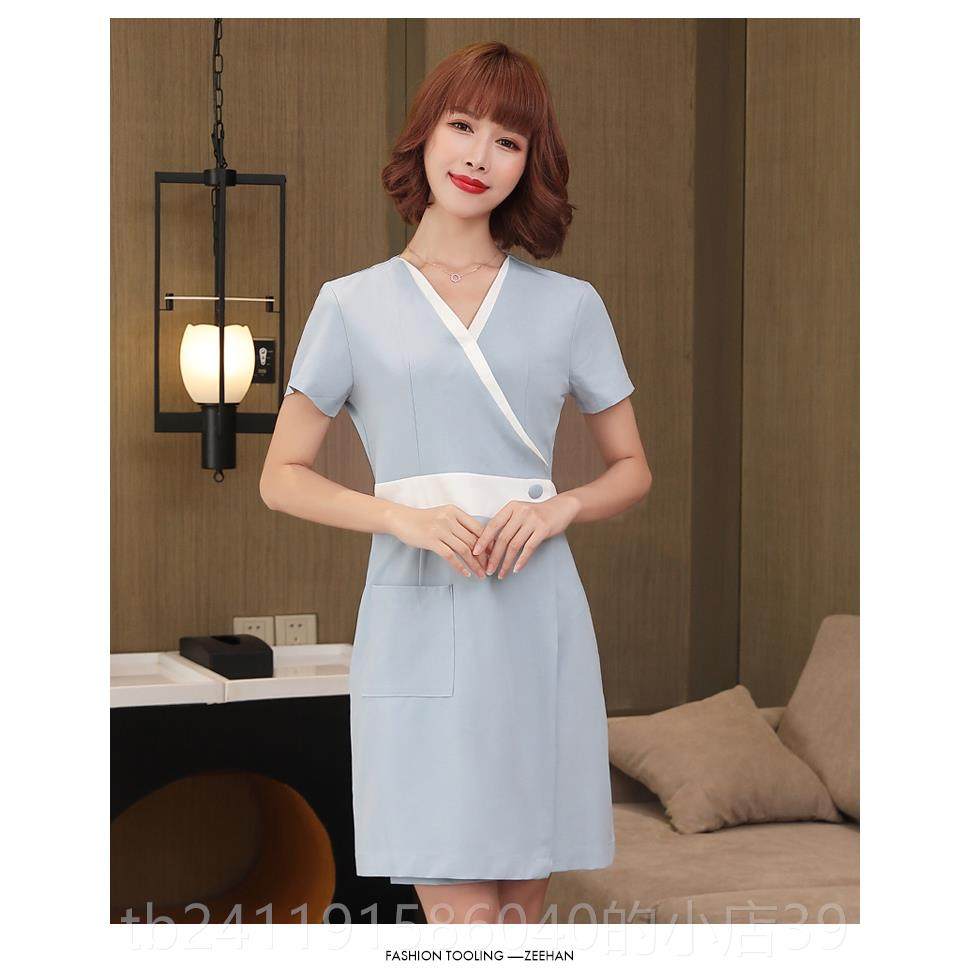 高档新款连时尚美容师工作服女高端生养会所SP容A美院衣服衣裙