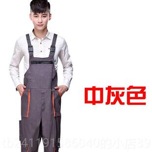 高档工作服背带裤4S店修车男女裤子训犬汽裤修车出袋多演口吊带工
