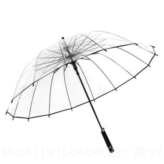 高档公颜主风16骨厚透明雨伞长韩国版婚礼柄伞女生高值女神双人大