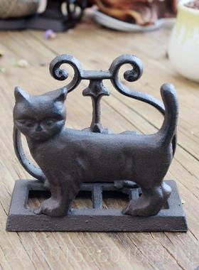 高档酒铸铁创意架吧餐留言夹动物纸巾夹名片夹便签座支立式托摆厅