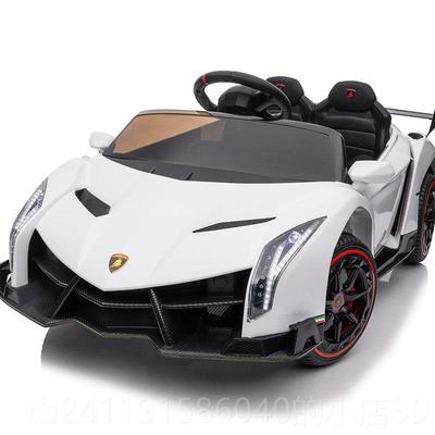 高档兰博基尼儿童电动车四轮可宝车遥控玩具男宝儿童汽车可坐人摇