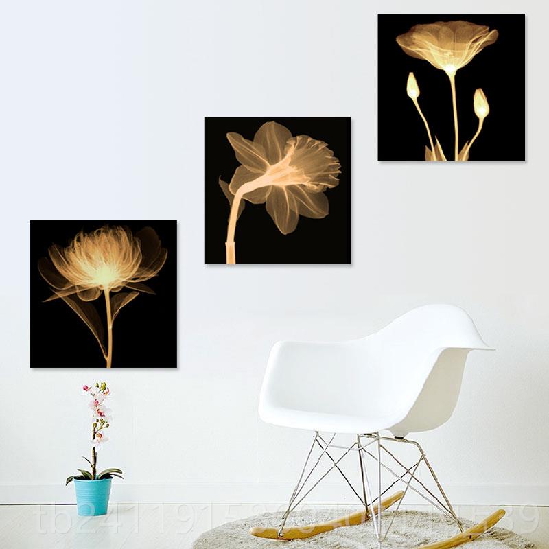 高档墙画客装挂画现代简约小清组新无框画三联合厅餐厅壁画楼梯间