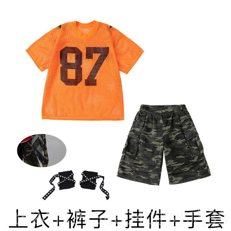 高档采购产品儿童Hipp-,Hop表演服装套装,男孩Hip-Hop美国球衣