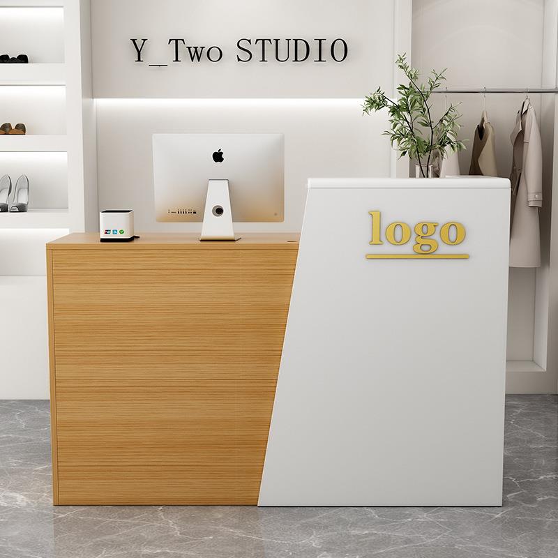 时尚网红潮店收银台店铺小型柜台服装店吧台理发店桌子前台接待台
