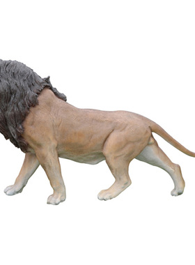 户外大型动植物雕塑玻璃钢造型庭院景观装饰园林仿真动物狮子摆件