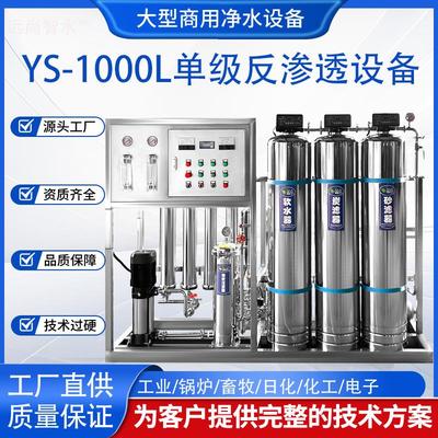 大型商用工业反渗透纯水机RO过滤器井水大流量去除离子水处理设备