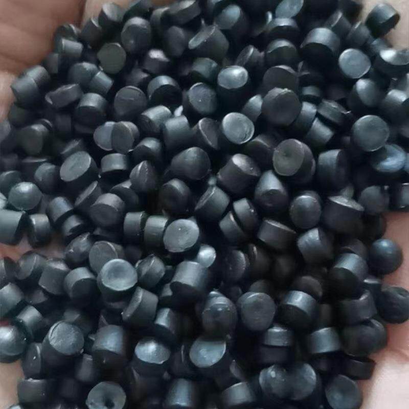从塑塑料制品再生颗粒吹管HDPE管道料黑色中空吹塑环保再生