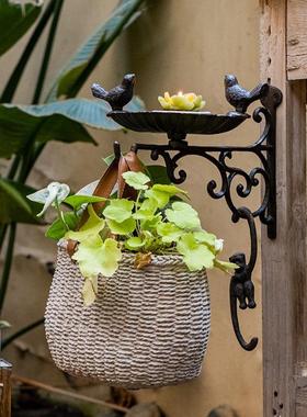 庭院复古铸铁工艺品铁艺小鸟古典怀旧风格吊蓝壁挂杂货装饰壁挂