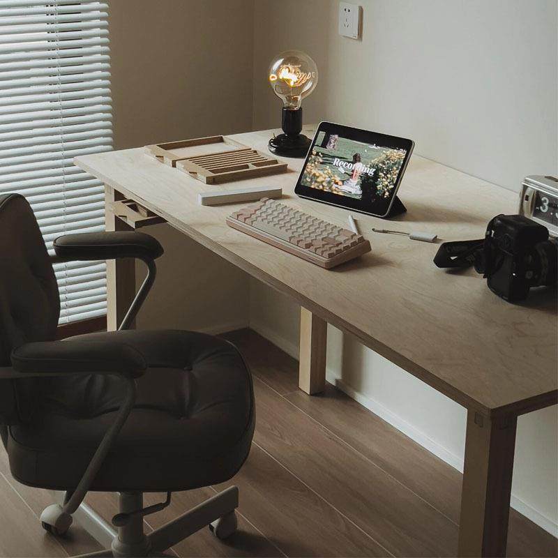 全实木家用办公电脑桌双人学生学习写字桌客厅长条桌工作台大书桌