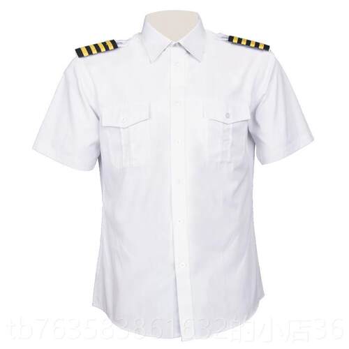 高档航空制服飞行衫制服海少员制服男短袖铁路衬空制服夜员店男演