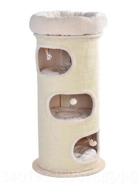 新款K型erry桶 2504大实木剑麻猫桶爬架猫窝猫抓板剑麻爪磨德国猫