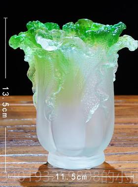 新款琉璃百筒财笔摆件菜家居书房办白公室导桌面礼物送教师领高档