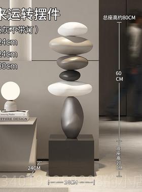 新款高档视时运转大沙型落地摆件客厅发电柜旁家来居饰品创意乔迁