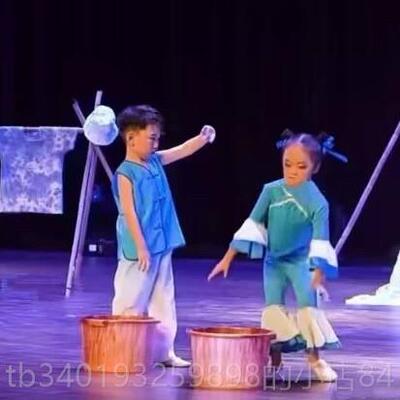 新款六一儿马童古典舞儿嘟嘟骑演出服民族群凳乖乖舞蹈板服童忆舞