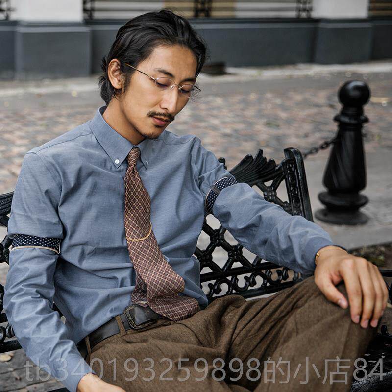 新款SONAR正式I英伦覆古高级感白衬衫男 法商务装休闲工作服长袖