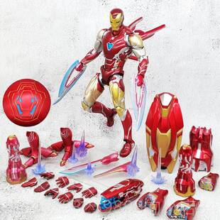 新款钢铁侠手办MK50 模复型MK85甲SHF具蜘蛛侠装人偶摆件仇者玩联