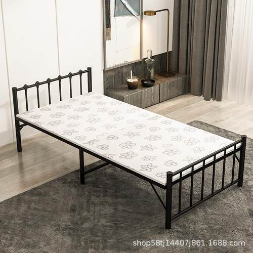 折叠床单人家用铁艺床硬板床陪护出租房公寓员工宿舍便捷午睡床