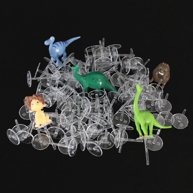 小号透明塑料蛋糕装饰底托底座 情景蛋糕装饰配件摆件插件100个