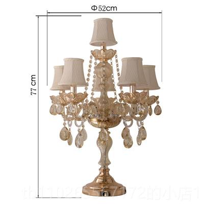 新款欧式水晶台灯奢婚高华卧室床头灯大气创意玻璃房装饰客厅档婚