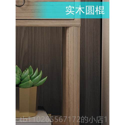 新款床头实柜木圆棍轻北欧中式简奢约用现代储物收纳床边柜家小户