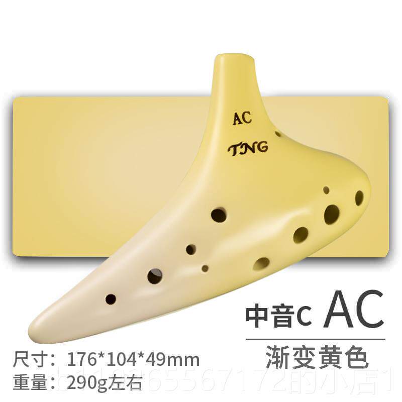 新款NG陶笛1孔AC2银河款陶笛专业演级十二奏孔中T音C调初学者学生