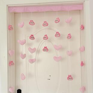卧室门帘挂帘免打孔无痕钩公主房儿童房间装饰墙面挂饰