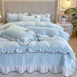 2025新款法式公主风床盖暮云纱四件套-香奢小姐梦幻轻奢其他