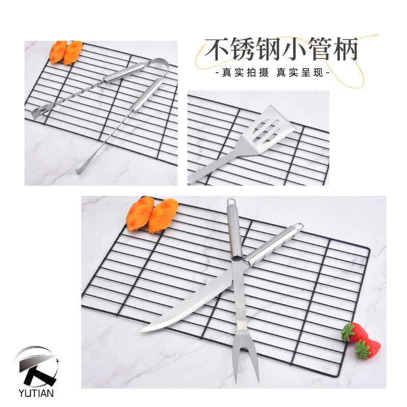 厂家  户外家用烧烤工具组合 便携手提铝箱BBQ五件套套装