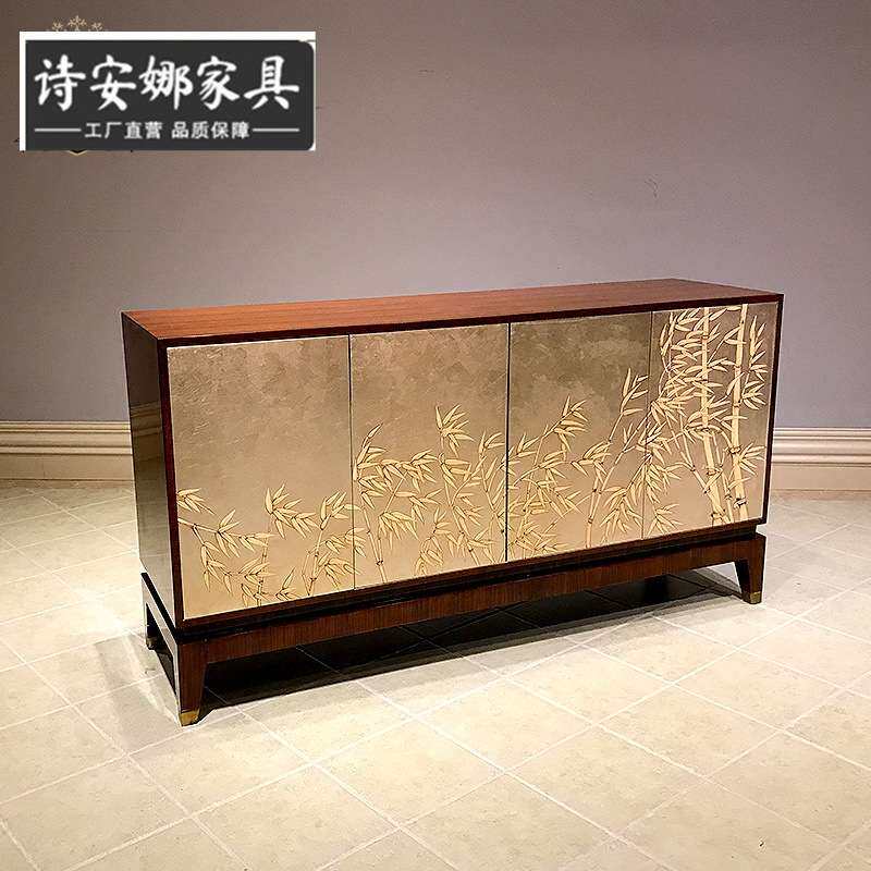 英式古堡纯手工彩绘节节高升餐边柜亚历山大卧室电视柜欧式斗柜