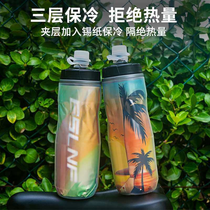 W&自行车骑行水壶山地公路车运动户外大容量挤压壶保冷水壶单车装