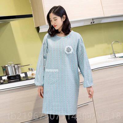 高档房围裙家厨韩版主女棉布防油罩衣大人工作服新款洋气 用公做